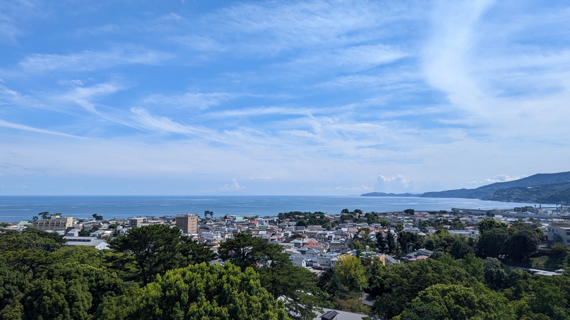 Odawara view overlooking the sea